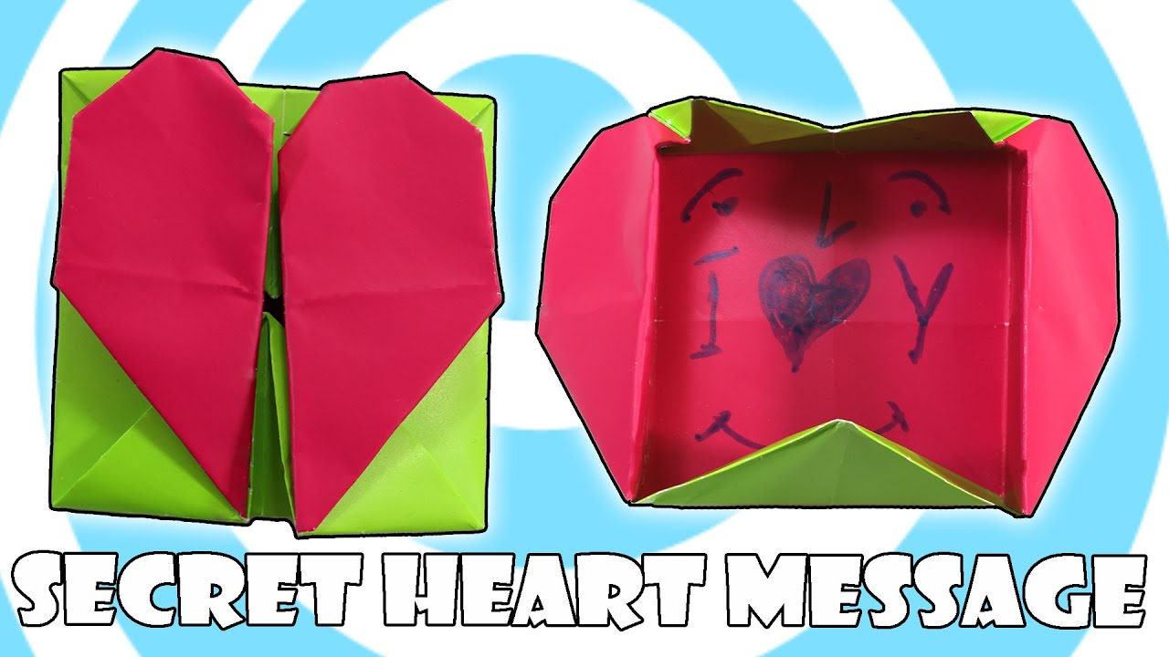 Origami Secret Heart Box Diy Origami Secret Heart Box Valentines Day Idea