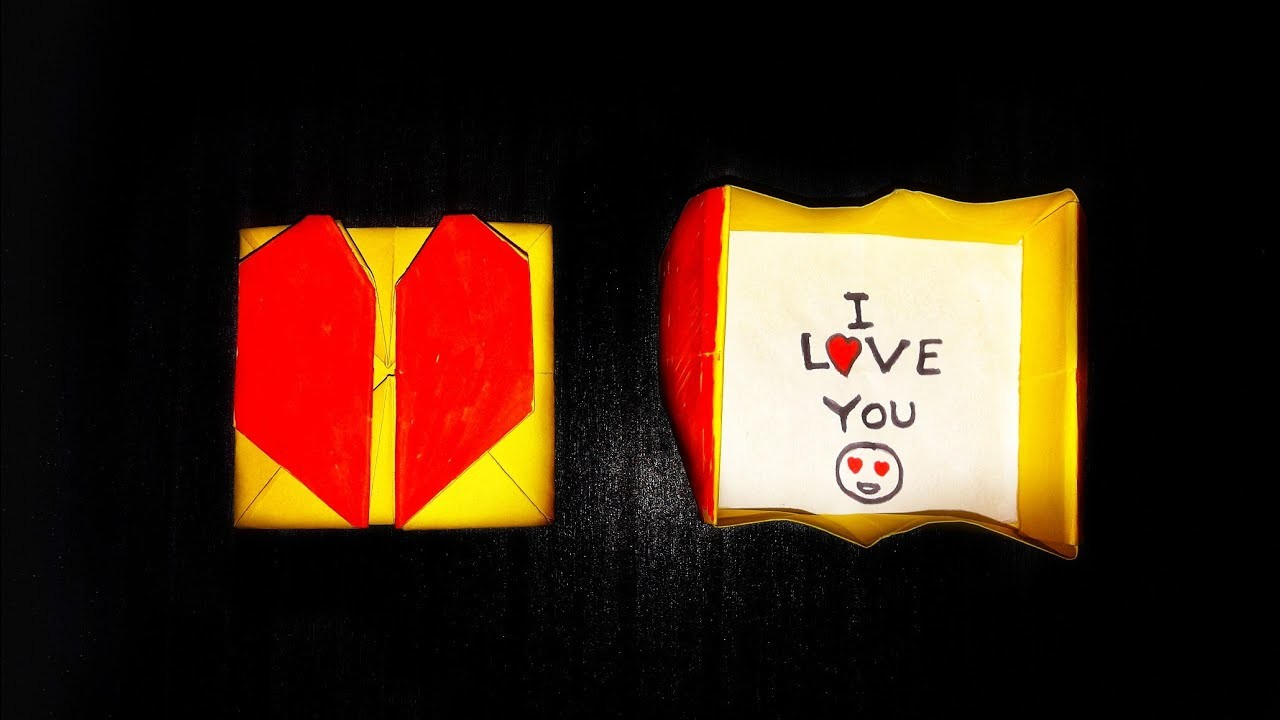 Origami Secret Heart Box Heart Origami Heart Box With Secret Message Easy Tutorialorigami