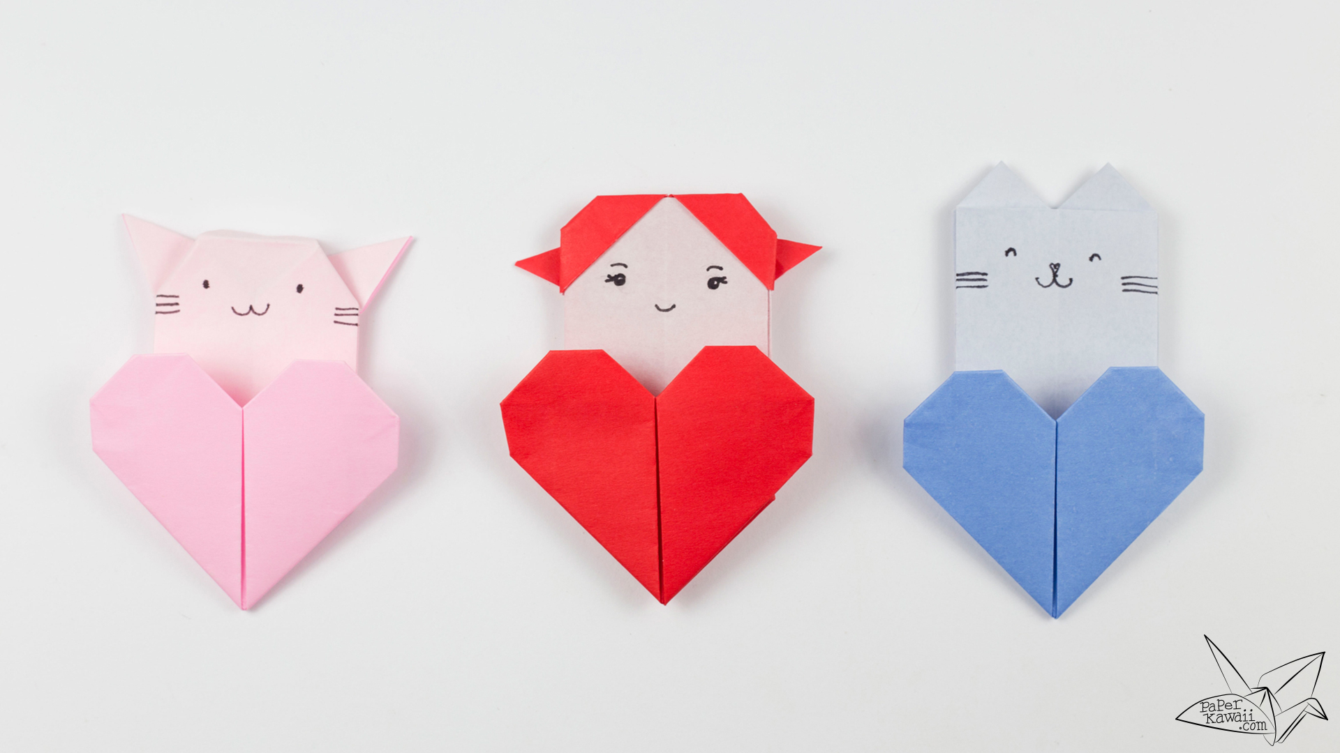 Origami Secret Heart Box Origami Cat Heart Tutorial Origami Heart Pocket Paper Kawaii