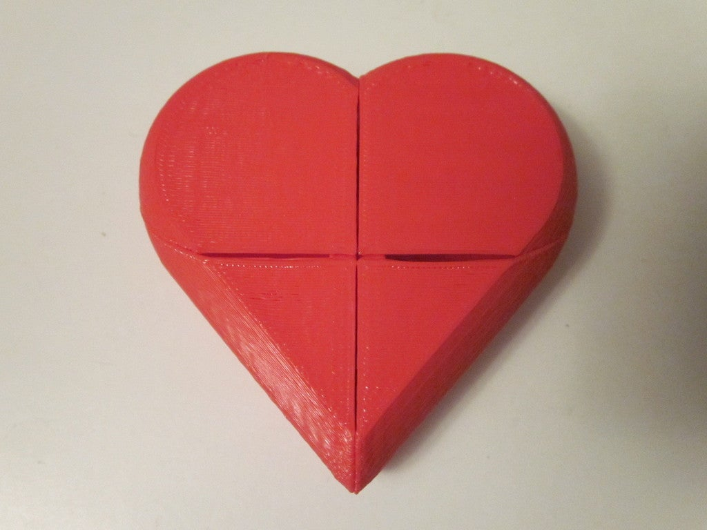Origami Secret Heart Box Preassembled Secret Heart Box Emmett Thingiverse