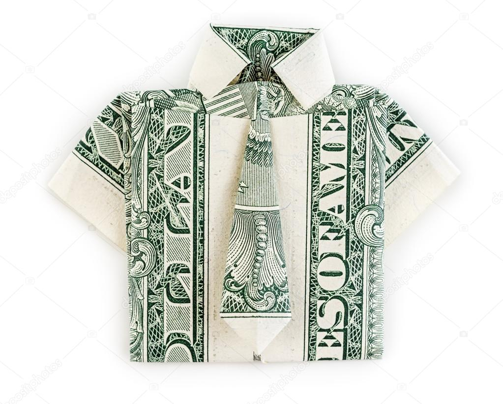 Origami Shirt And Tie Dollar Origami Shirt And Tie Isolated Stock Photo Martinal