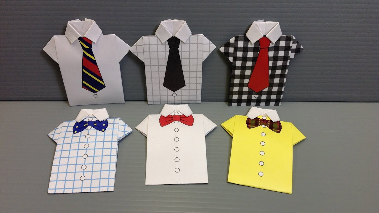 Origami Shirt And Tie Free Origami Shirt Paper Print Your Own Shirts And Ties