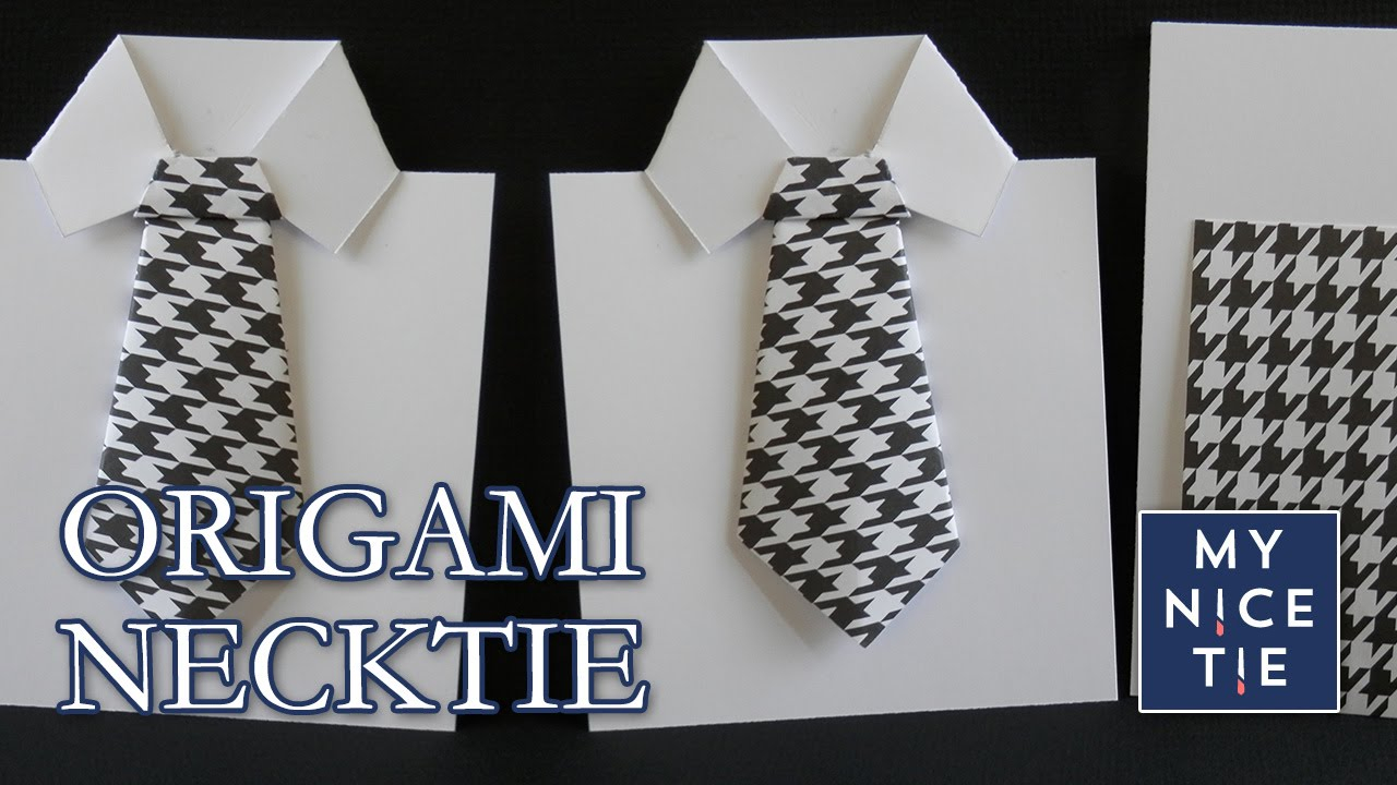 Origami Shirt And Tie How To Fold An Origami Necktie Greeting Card With Origami Shirt