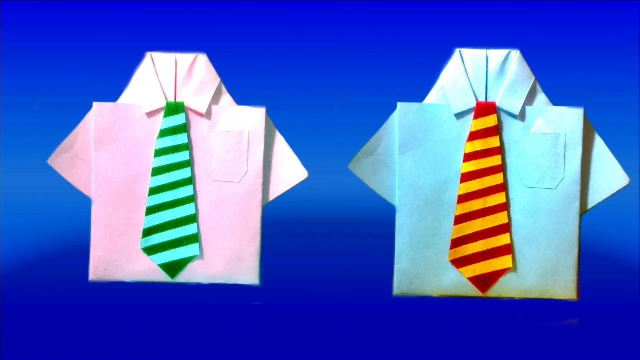 Origami Shirt And Tie How To Make A Shirt And Tie Out Of Paper Origami Shirt And Tie