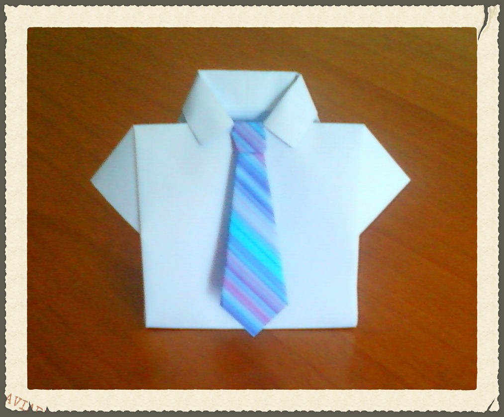 Origami Shirt And Tie Origami Shirt Box With Tie Origami Shirt Box