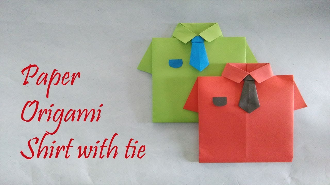 Origami Shirt And Tie Paper Origami Shirt With Tie A4 Paper Diy Nupurs Handicrafts