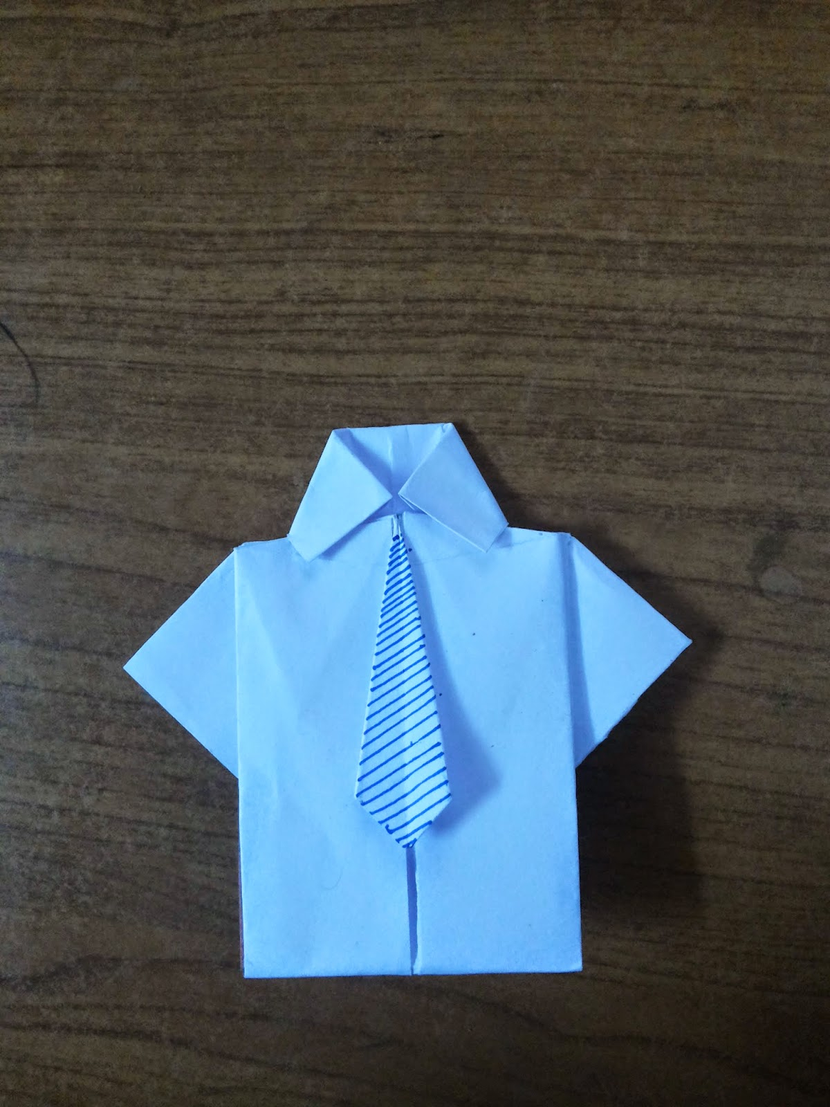 Origami Shirt And Tie Shirt Tie Card