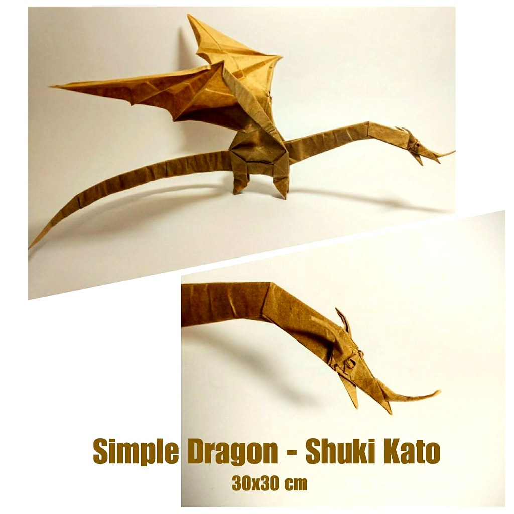 Origami Simple Dragon Shuki Kato Simple Dragon Shuki Kato 30x30 Paper Kraft Jairo Oliveira Flickr