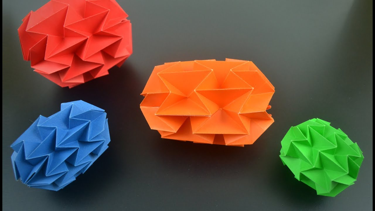 Origami Sphere Easy 27 Magic Ball Origami Paper Size