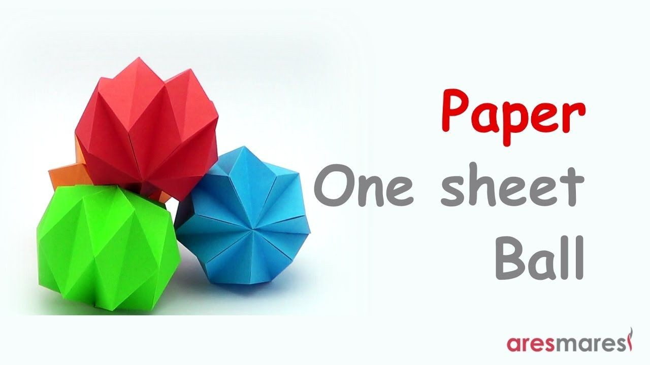 Origami Sphere Easy Ball Papercraft Paper Ball Easy Single Sheet Glue Very Easy Diy
