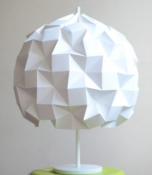 Origami Sphere Easy Square Sphere White