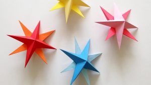 Origami Star Decorations Diy Hanging Paper 3d Star Tutorial For Christmas Birthday Party Decorations