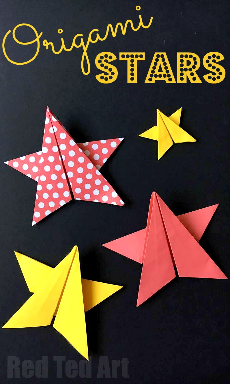 Origami Star Decorations Easy Origami Stars Red Ted Art