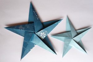 Origami Star Decorations How To Make Folded Paper Christmas Decorations Birch And Button