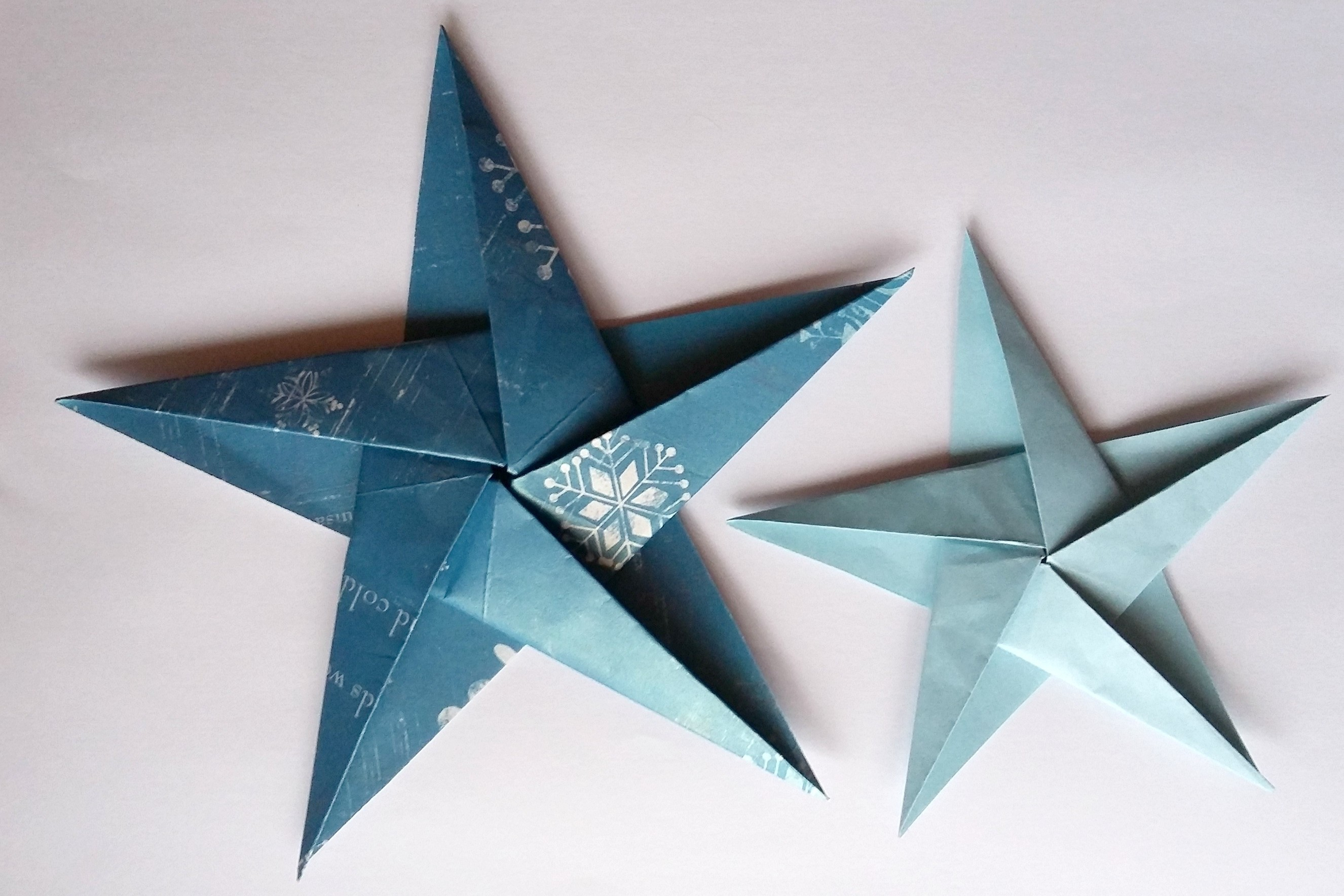 Origami Star Decorations How To Make Folded Paper Christmas Decorations Birch And Button