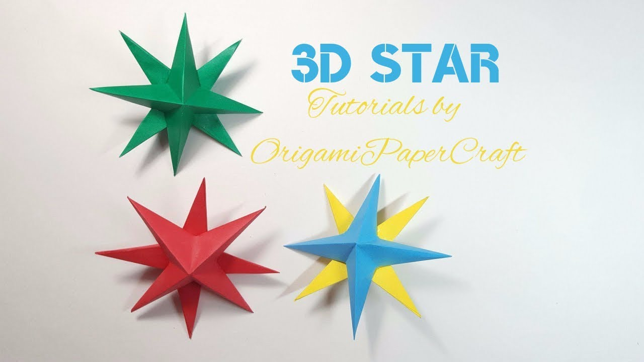 Origami Star Decorations Origami 3d Star Christmas Decorations Origamipapercraft