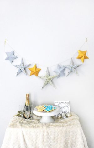 Origami Star Decorations Origami Star Paper Garland Tutorial Simple Holiday Wall Decoration