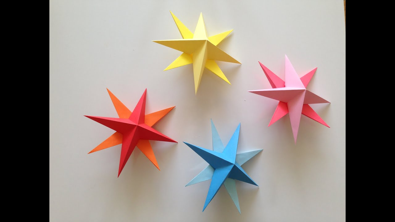 Origami Star How To How To Make Simple 3d Paper Stars Easy Stars Origami