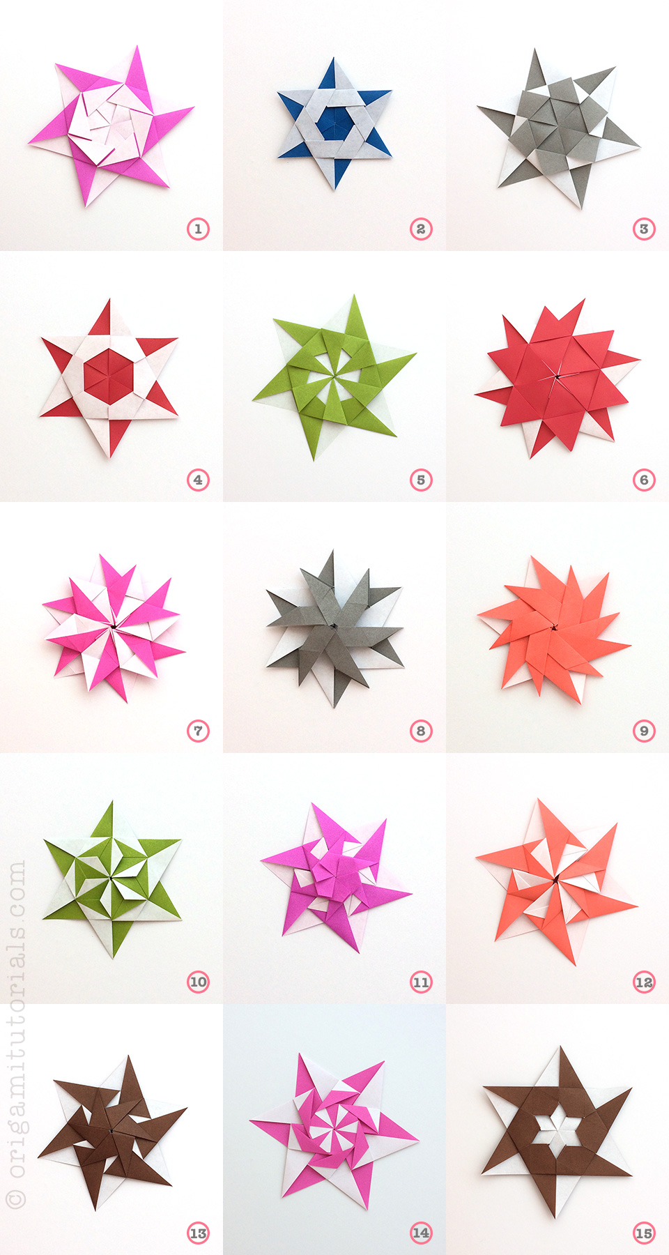 Origami Star How To Make 15 Chameleon Origami Stars Tutorial Origami Tutorials