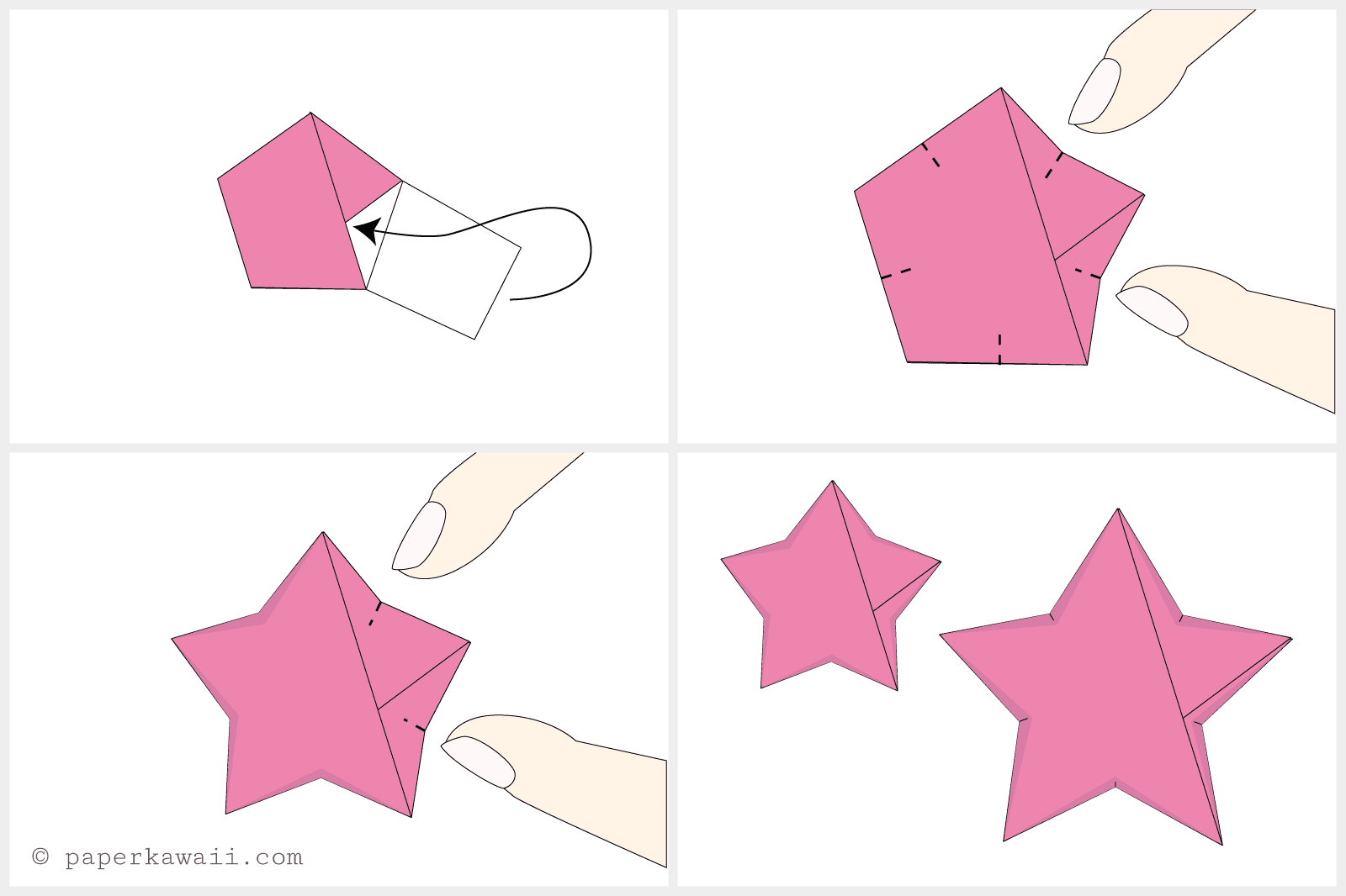 Origami Star How To Make How To Make Origami Lucky Stars