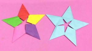 Origami Star How To Make How To Make Origami Star With Color Paper Diy Paper Stars Making