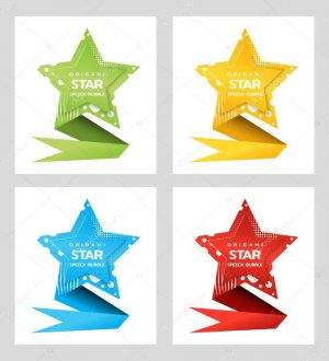 Origami Star How To Origami Star With Ribbon Text Speech Bubble For Award In Form Of