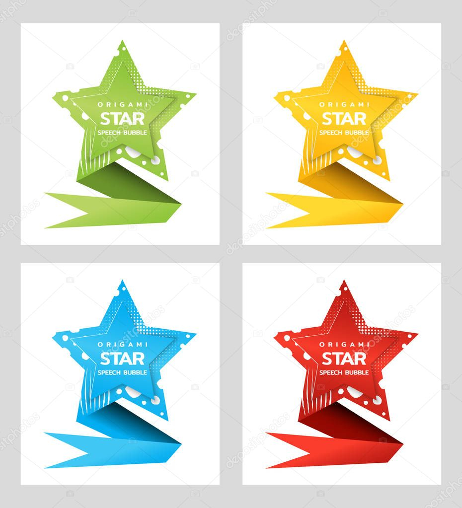 Origami Star How To Origami Star With Ribbon Text Speech Bubble For Award In Form Of