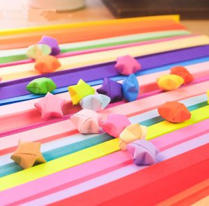 Origami Star Paper Strips 520 Strip Creative Colorful Origami Paper Quilling Paper Set Handcraft Diy Lucky Star Quilling Paper Decoration Gift Manualidade