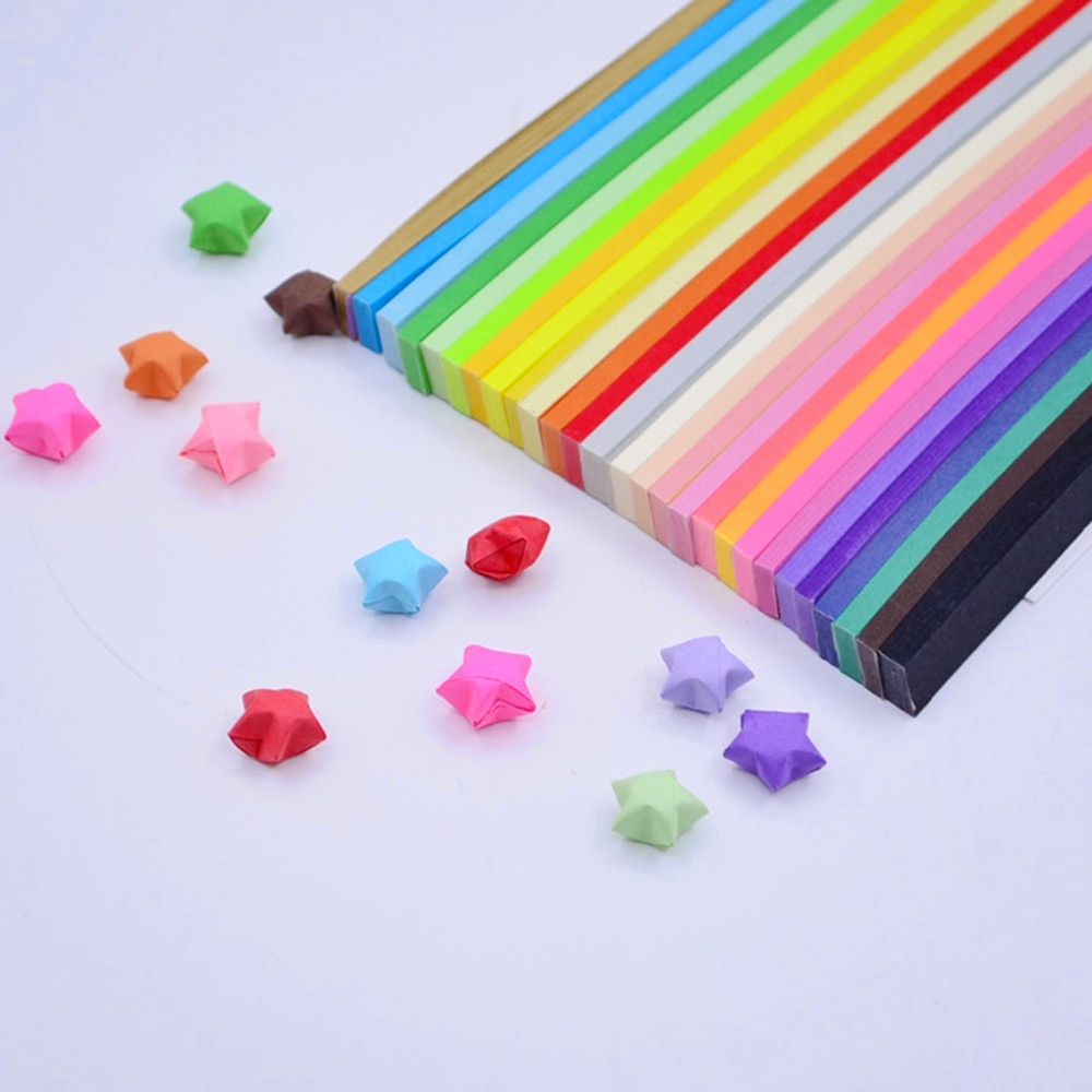 Origami Star Paper Strips Us 835 6 Off1030pieces Lot 27 Colors Assorted Colorful Paper Strips Handmade Lucky Star Origami Strips In Craft Paper From Home Garden On