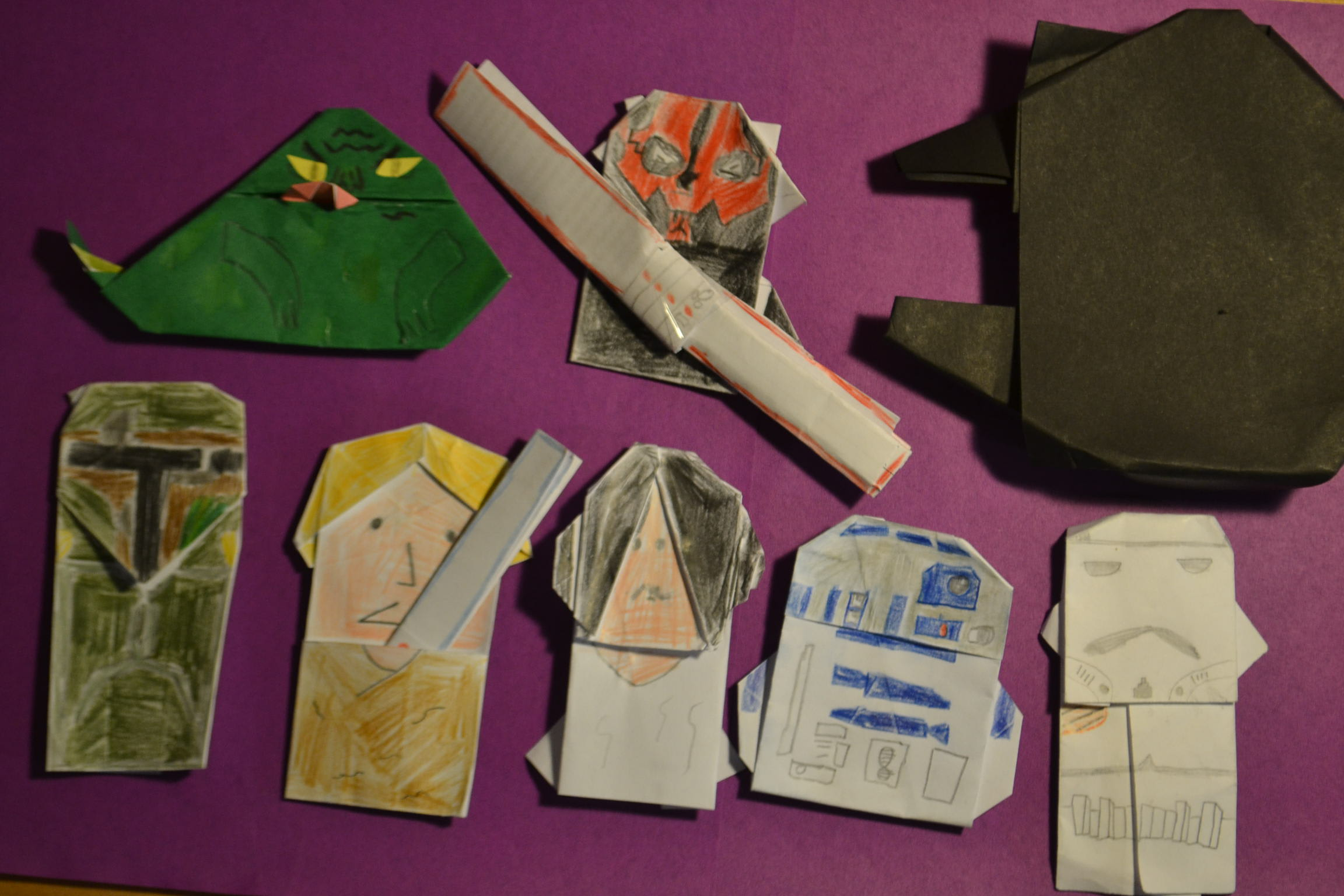 Origami Star Wars Characters Make You Two Star Wars Origami Finger Puppets