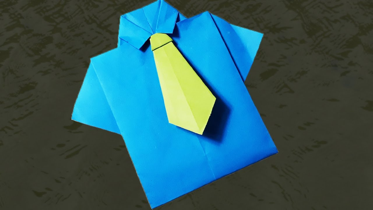 Origami T Shirt With Tie How To Make Paper Shirt And Tie Easy Paper Crafts Origami Tutorial For Paper T Shirts