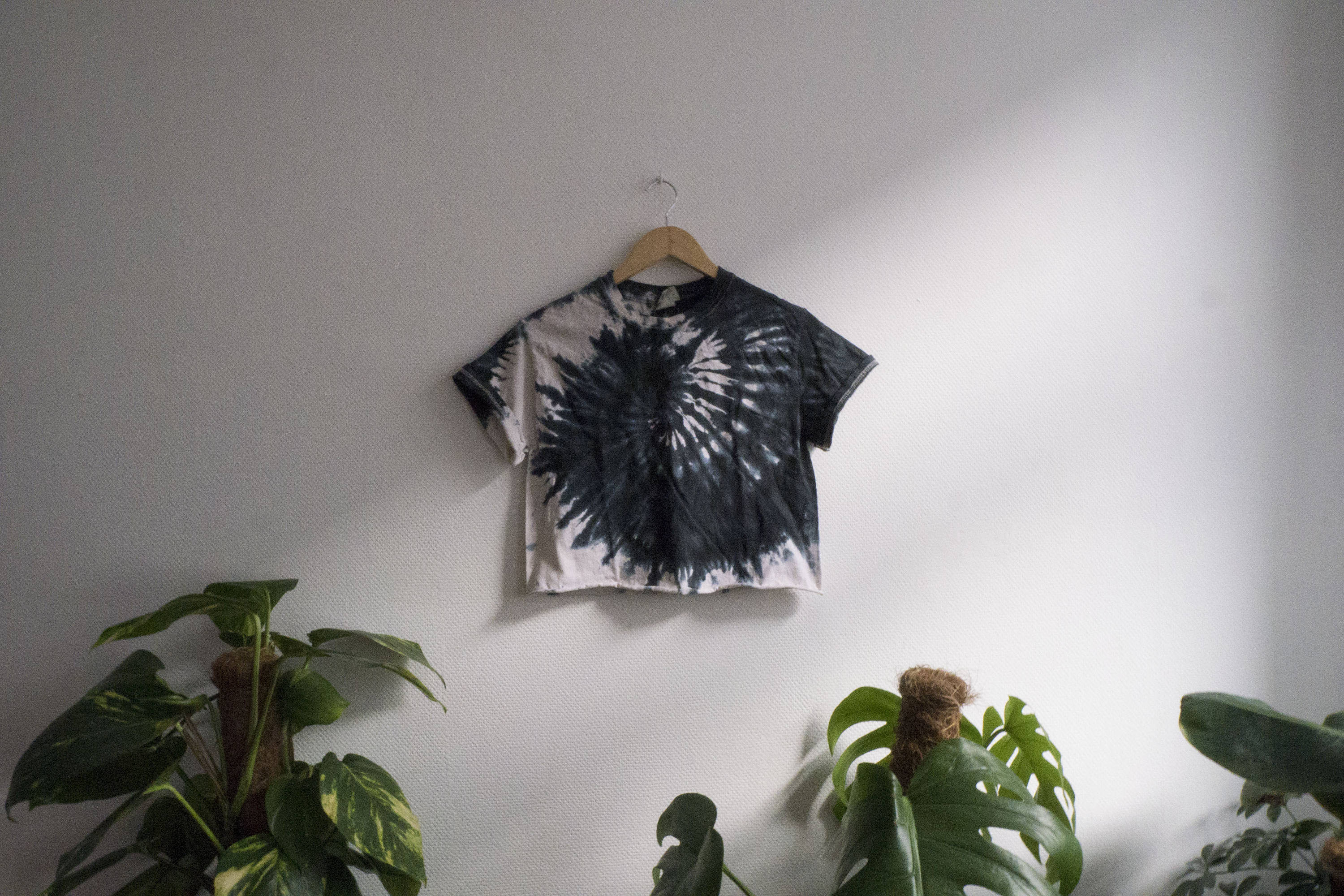 Origami T Shirt With Tie Organic Cotton Tee The Black Snake Tie Dye Crop Shirttop Hipster