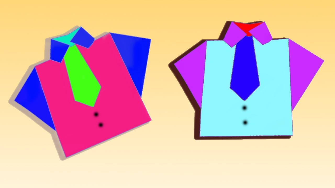 Origami T Shirt With Tie Origami Shirt How To Make A Paper Shirt And Tie Origami T Shirt Neck Tie Making Easy Origami