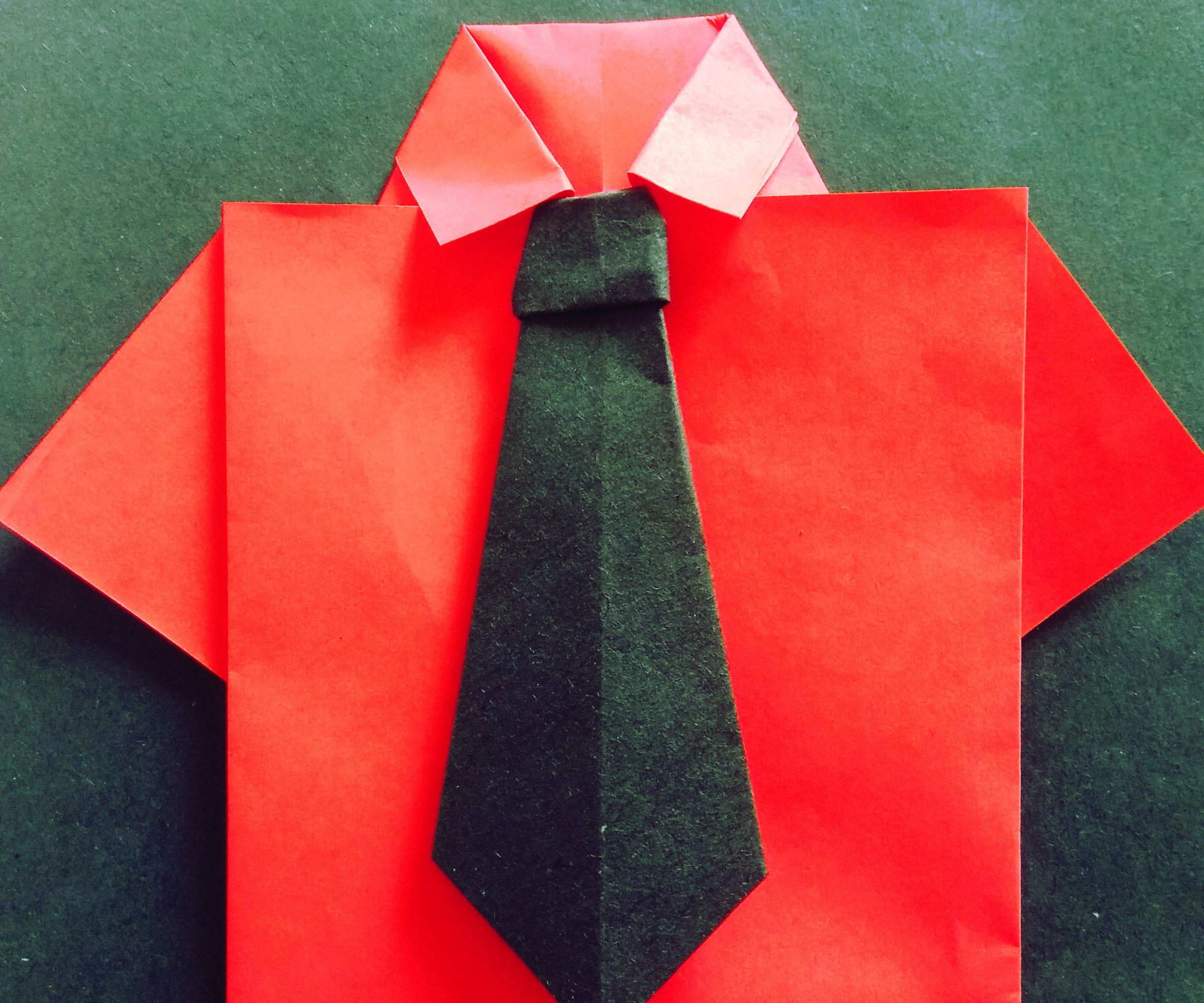 Origami T Shirt With Tie Origiami T Shirt And Tie 4 Steps