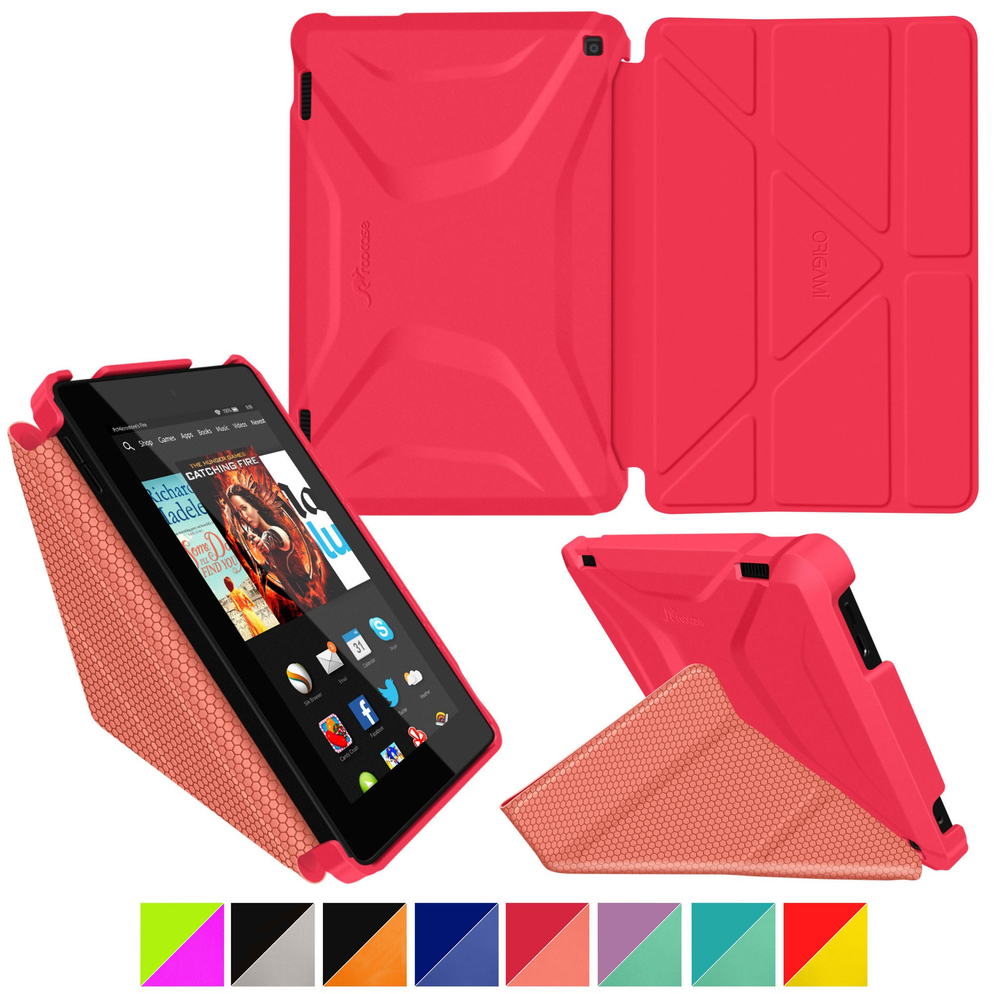 Origami Tablet Case Fire Hd 7 2014 Case Roocase New Kindle Fire Hd 7 Origami 3d Slim