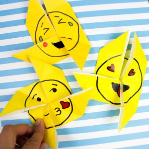 Origami Things For Kids Easy Origami Emoji Face Changers Pink Stripey Socks