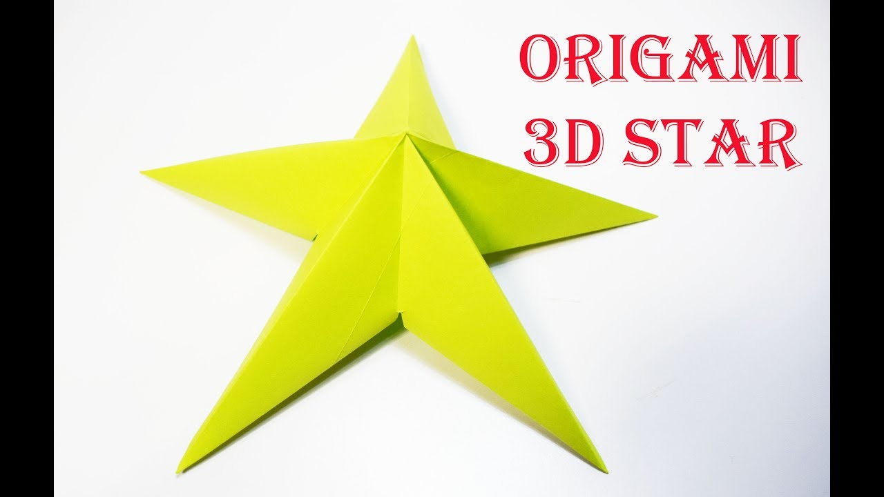 Origami Things For Kids How To Make A 3d Paper Star Easy Origami For Kids Origami Things