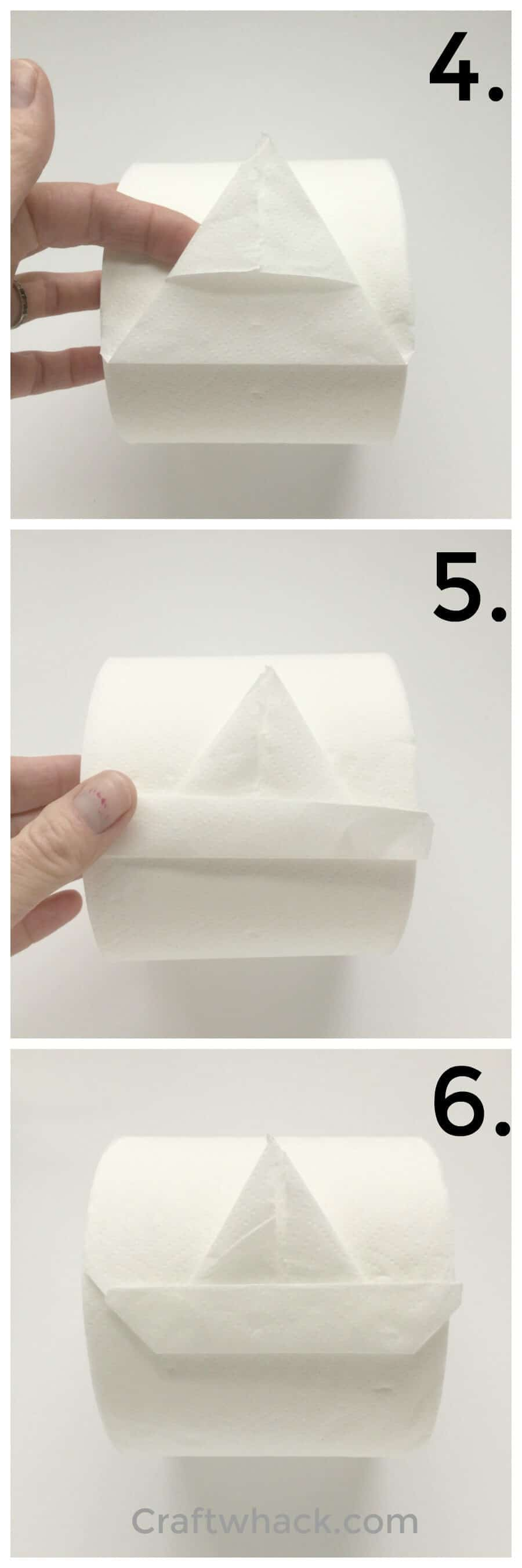 Origami Toilet Paper Ahoy Learn To Fold A Toilet Paper Origami Sailboat Craftwhack