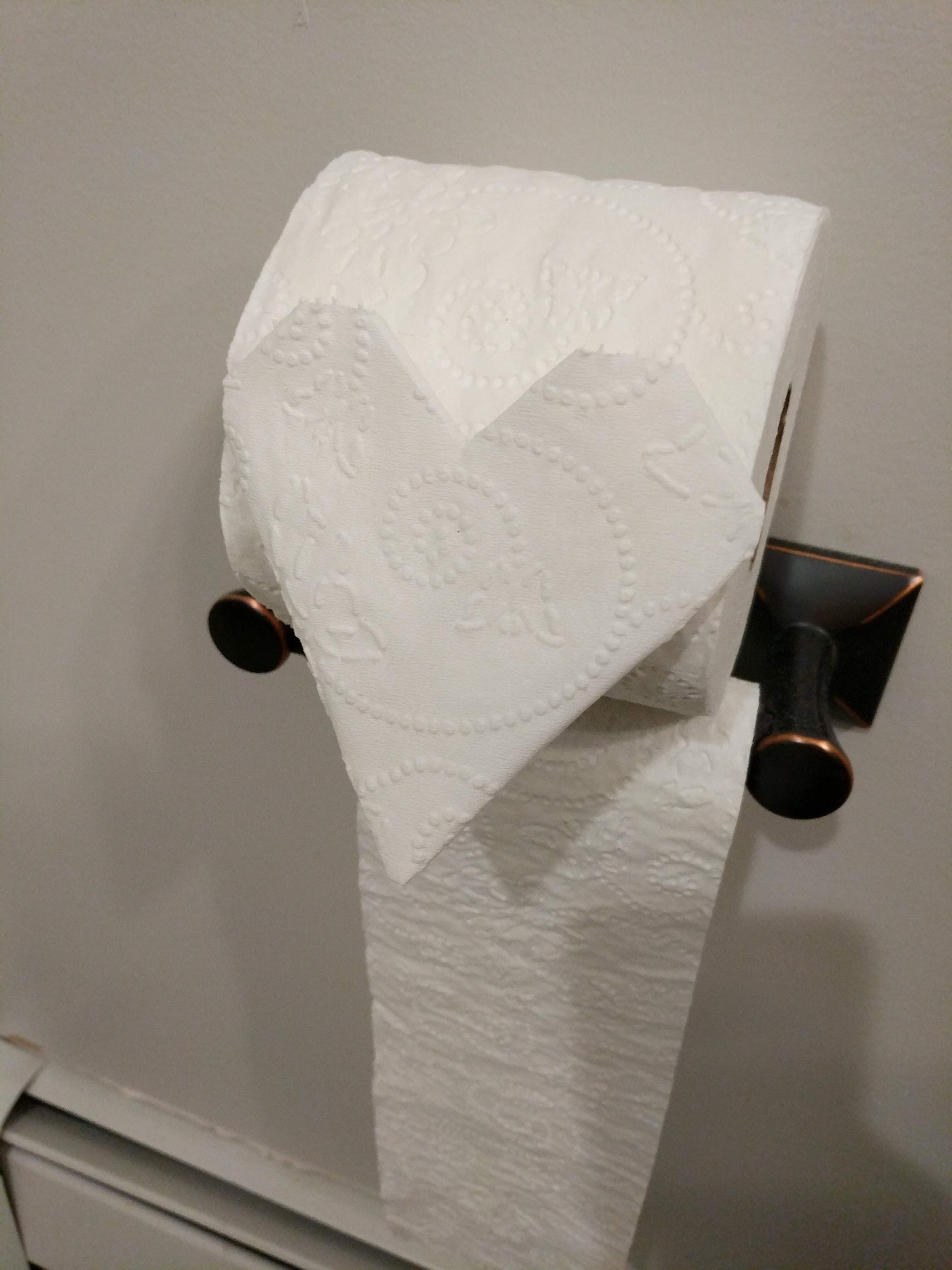 Origami Toilet Paper I Saw A Toilet Paper Origami Post Gave It A Try Album On Imgur