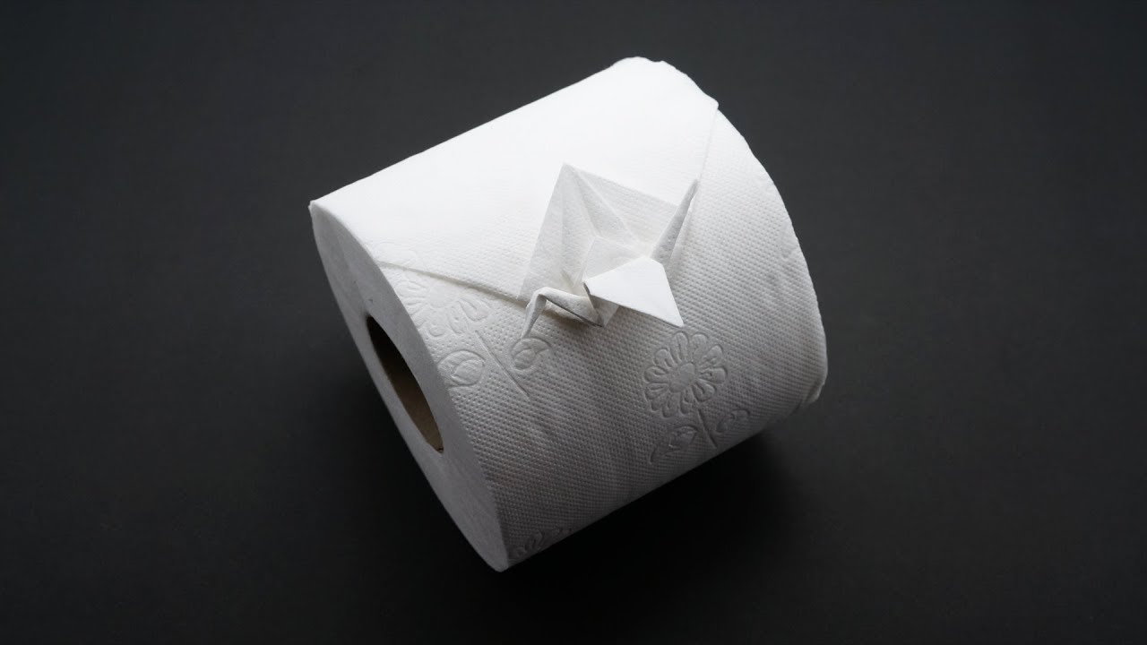 Origami Toilet Paper Origami Toilet Paper Crane Jo Nakashima April Fools Day 3