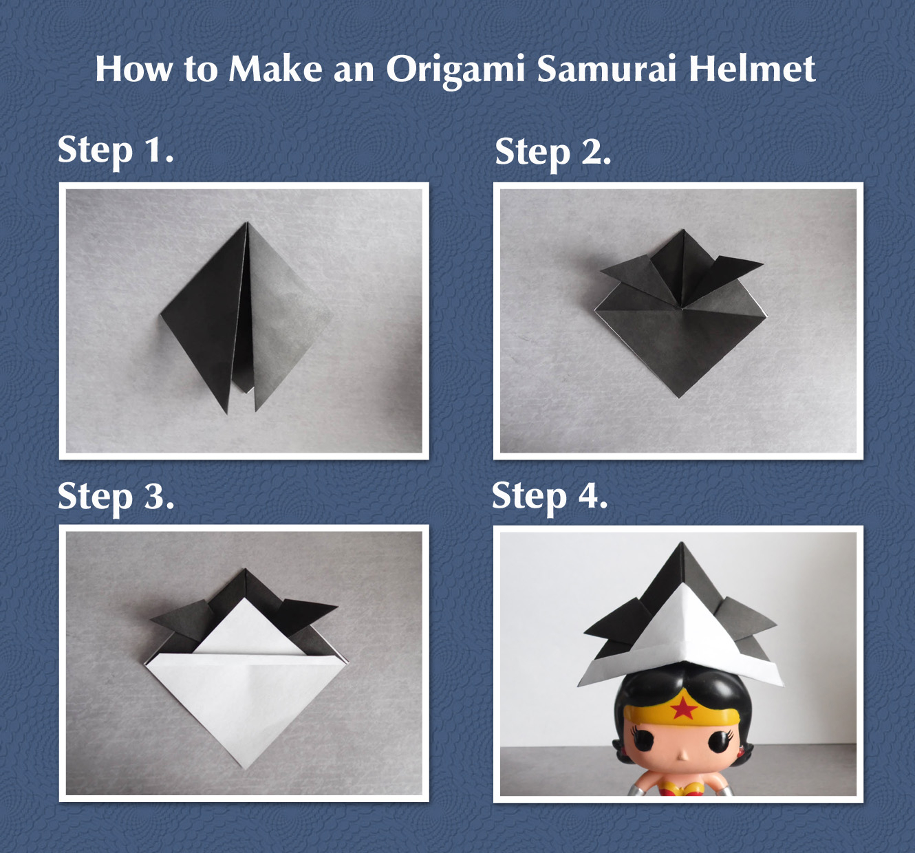 Origami Top Hat Instructions Helmet Base How To Make An Origami Samurai Helmet Origami 101