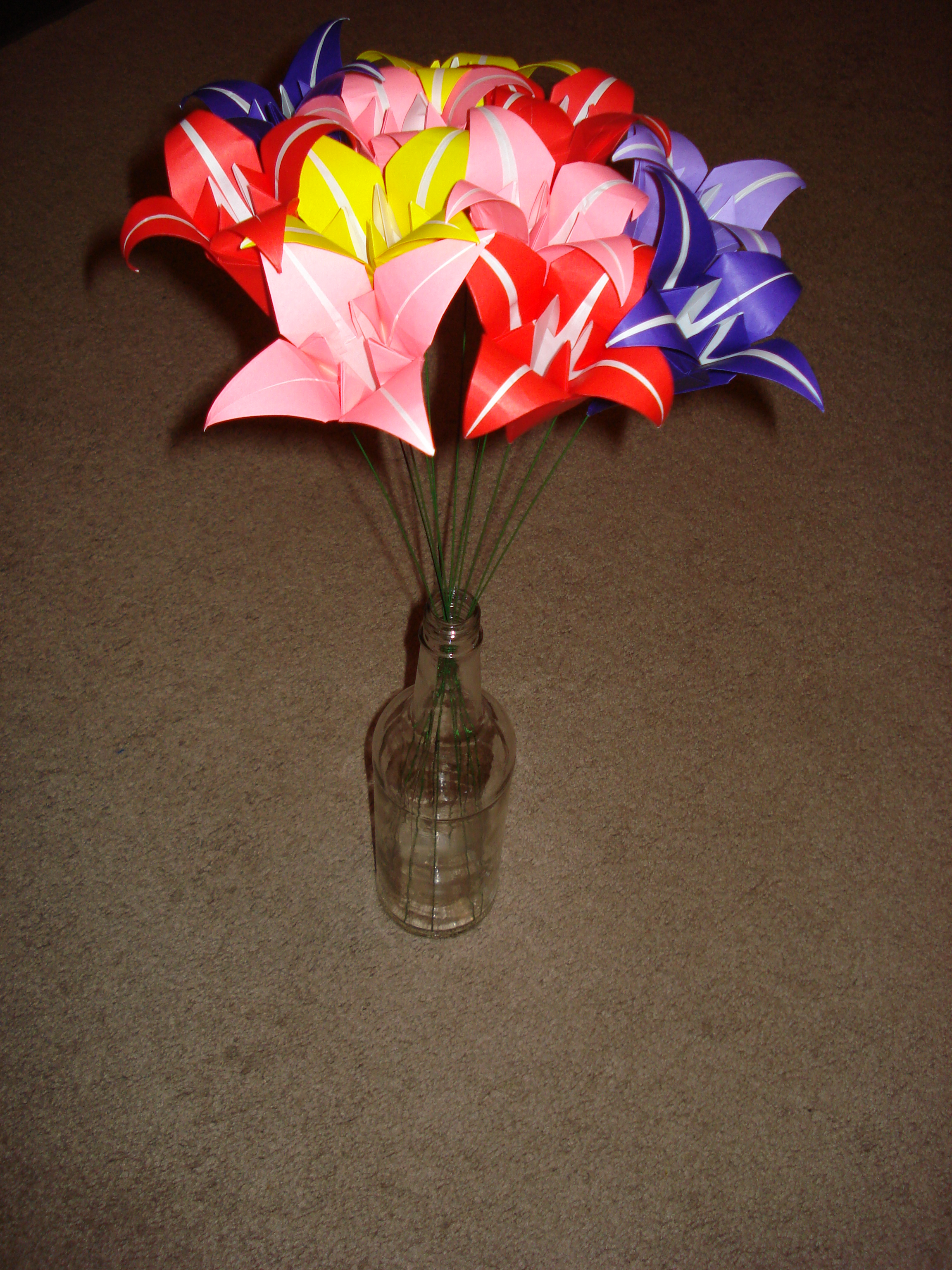 Origami Wedding Centerpieces Bouquet Andor Centerpiece Origami Lily Flowers Progress My
