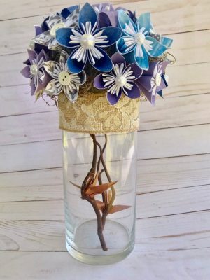 Origami Wedding Centerpieces Origami Centerpiece Wedding Decor Paper Flower Decor Rustic Wedding Decor Wedding Centerpiece Artificial Flowers Origami Flowers