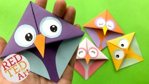 Owl Origami Easy Easy Owl Origami Bookmark Diy Corner Bookmarks Owls
