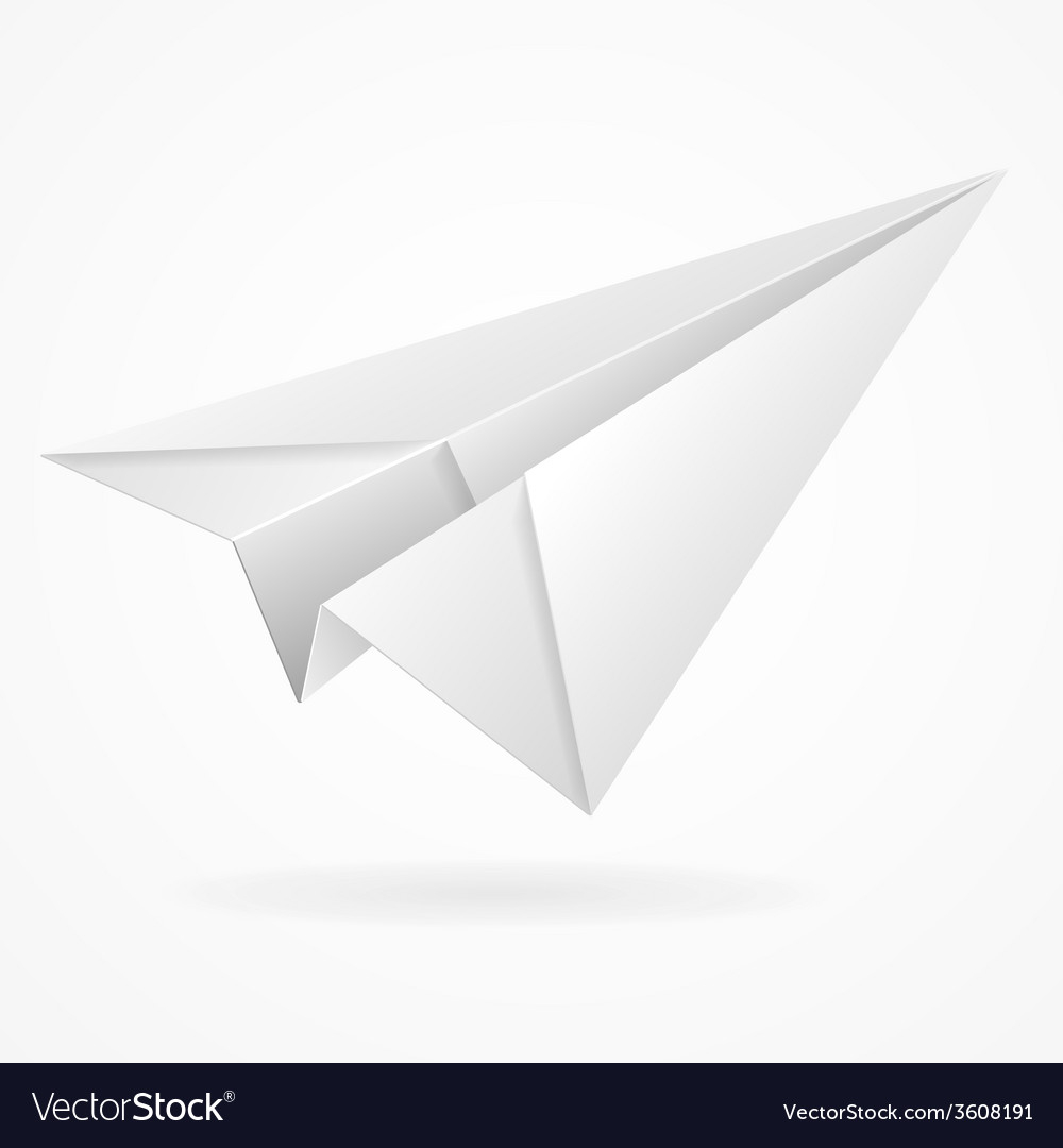 Paper Airplane Origami Origami Paper Airplane On White