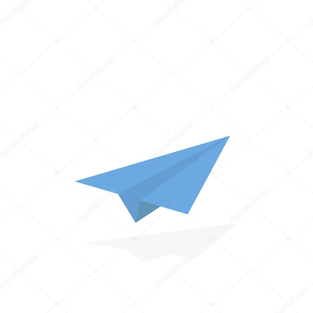 Paper Airplane Origami Paper Airplane Origami Style Airplane With Shadow Vector