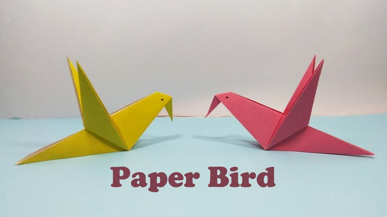 Paper Bird Origami How To Make Diy Simple And Easy Paper Bird Origami Fapping Bird Tutorial