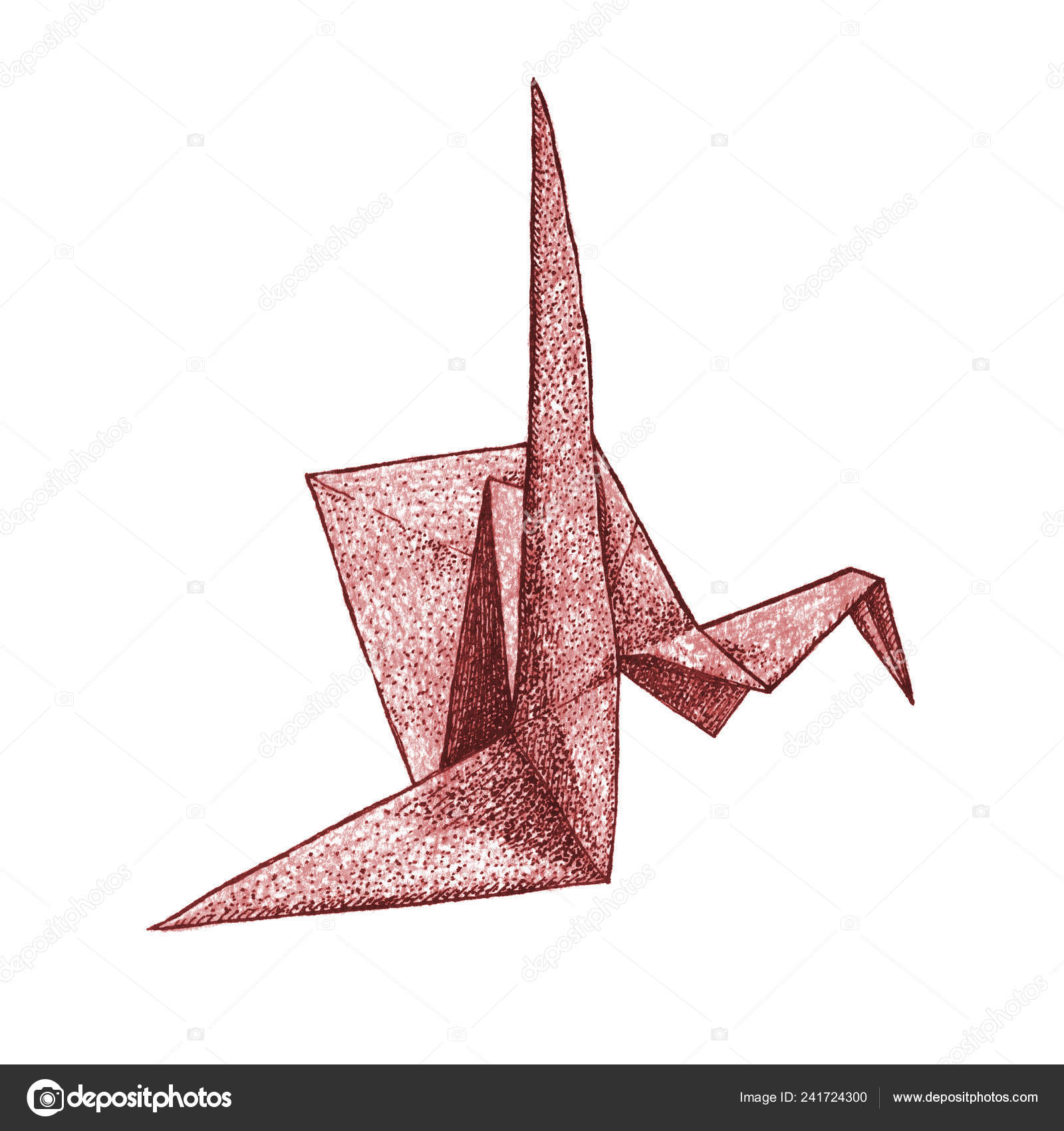 Paper Bird Origami Origami Crane Isolated Background East Art Origami Paper Bird Hand