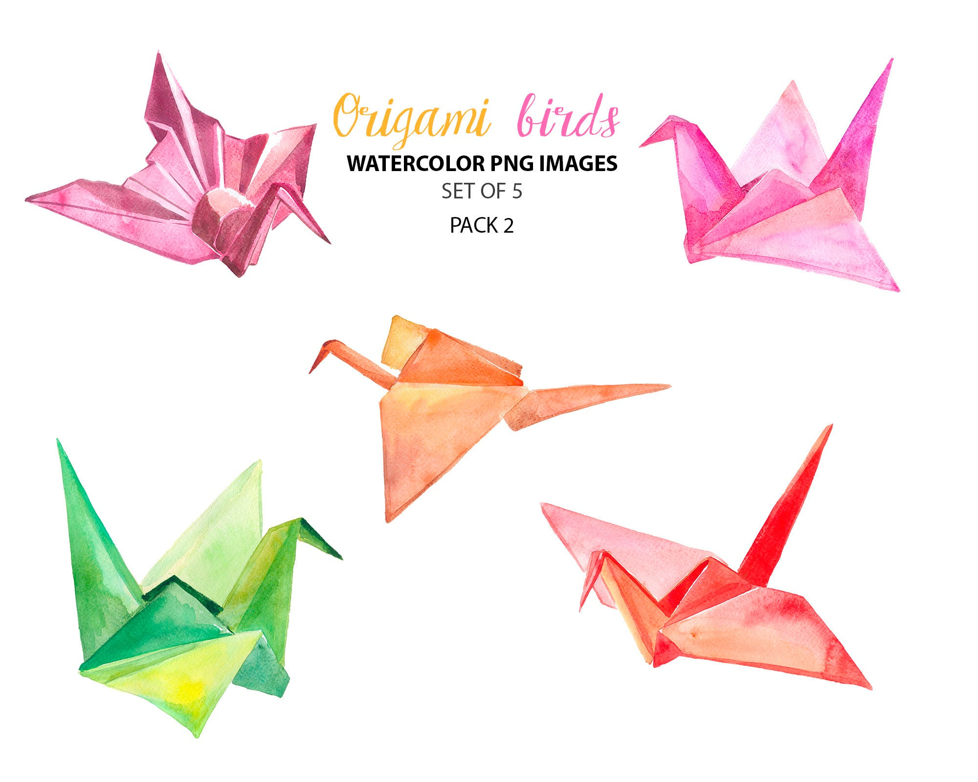 Paper Bird Origami Paper Birds Clipart Origami Clipart Watercolor Images