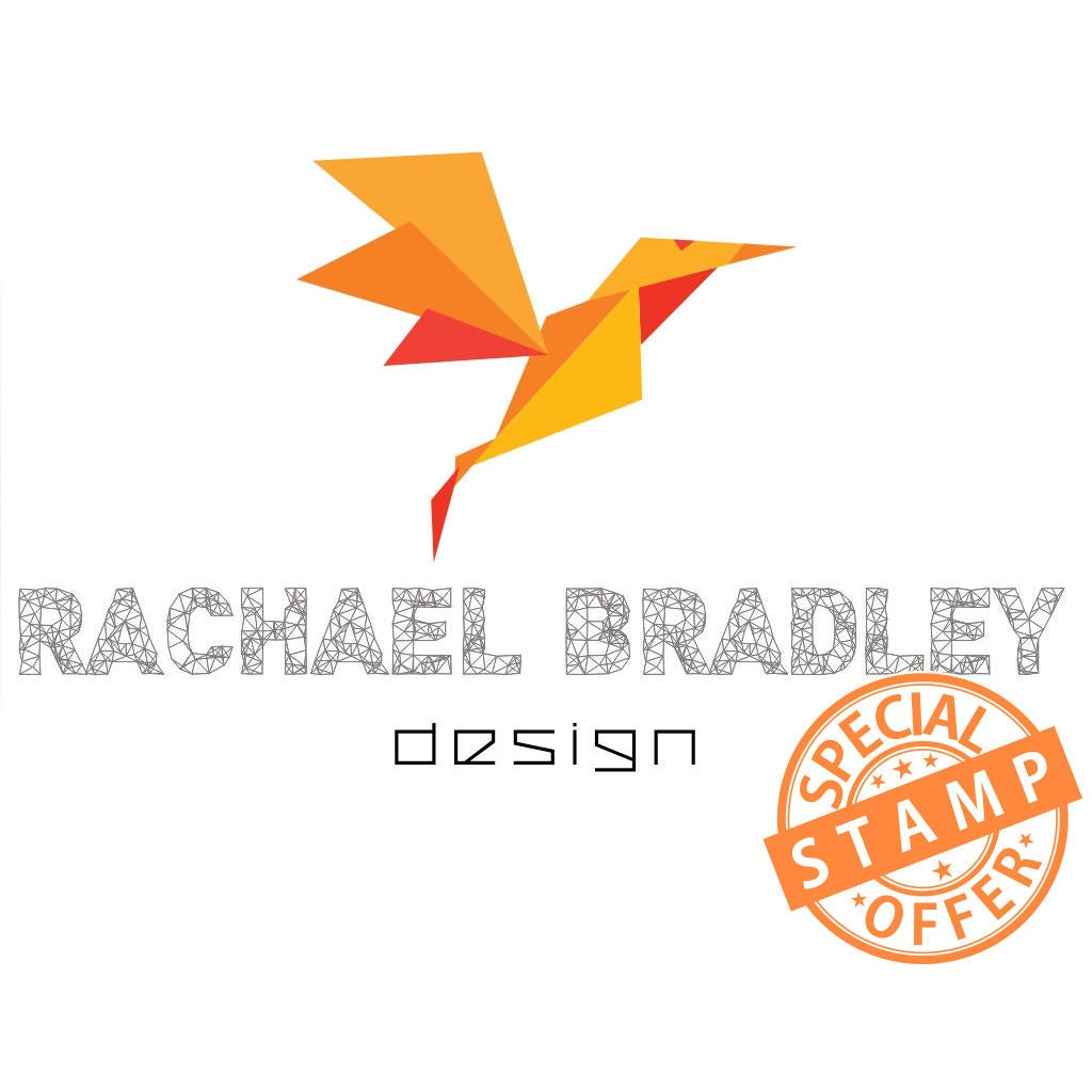Paper Bird Origami Premade Custom Origami Paper Bird Design Logo Blueprint Draft Sketch Style Font Meshes Triangles Boutique Brand Business Shop Logo